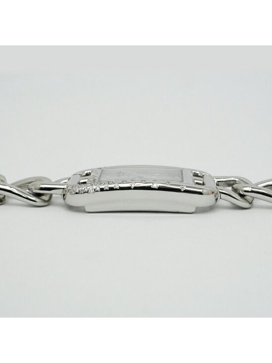 Hermes Dearman SS Diamond Silver Dial Quartz Watch Polished main image 9